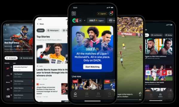 Esportes ao vivo no DAZN (Fonte Google)